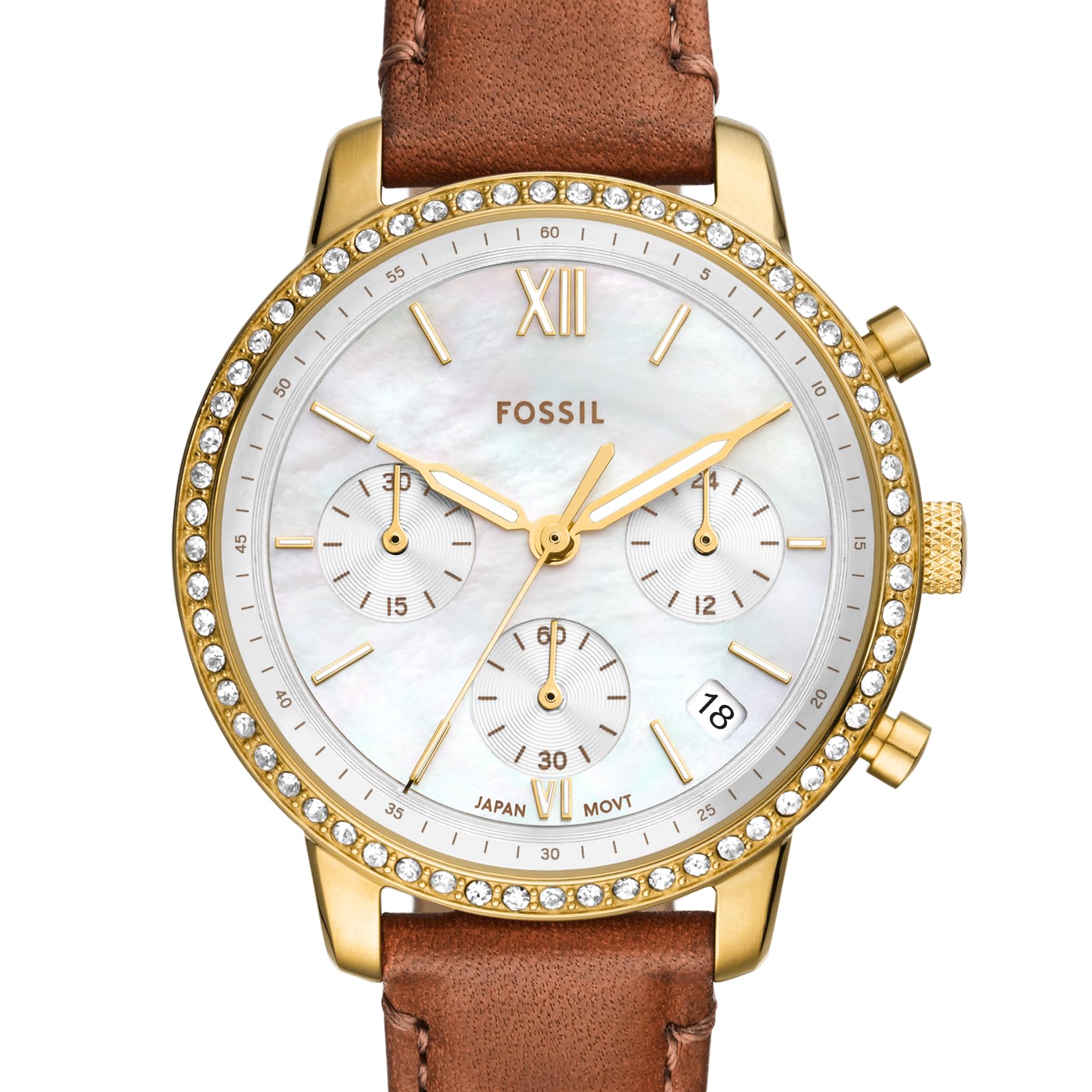 Fossil Neutra Women's Watch with Chronograph Display and Stainless Steel Bracelet or Leather Band