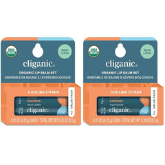 Cliganic Organic Lip Balm 4 pack - Cooling Citrus