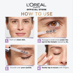 L’Oréal Paris Hyaluron Expert Hyaluronic Acid Eye Serum With 2.5% Hyaluronic Acid, Caffeine And Niacinamide - 20Ml