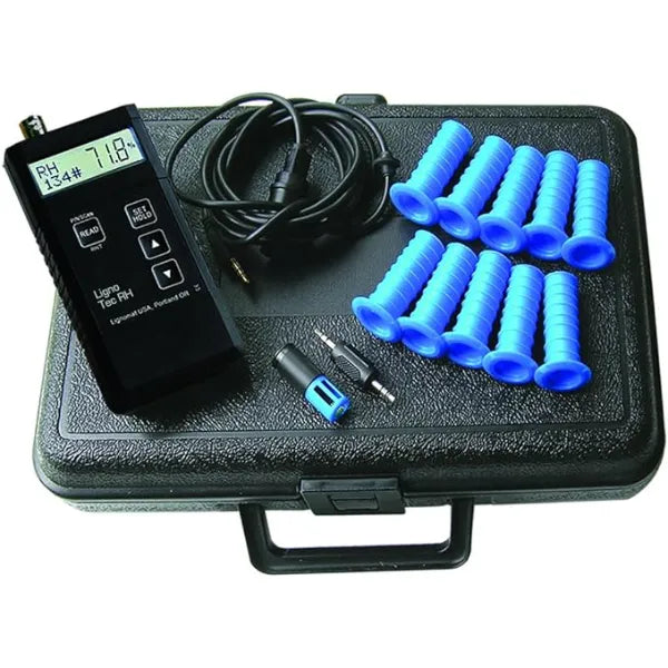 Lignomat RH/KS Package Concrete Moisture Meter for Concrete Slabs Relative Humidity Measurement System ASTM F2170 in Situ Probe Method for Evaluating Moisture, Reusable RH BluePeg Probes