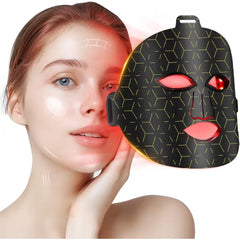 Satisure Red Light Therapy for Face, 8 Modes Portable Led Face Mask Light Therapy with Remote, Near-Infrared 850nm Wavelength with Timing Function for Anti-Aging Skincare at Home Travel