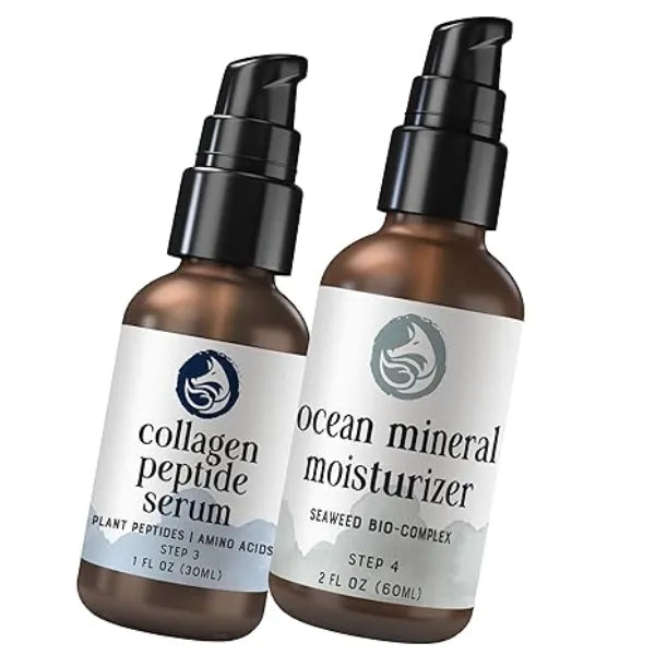 Foxbrim Naturals Radiant Skincare Duo Peptide Collagen Serum & Ocean Mineral Moisturizer