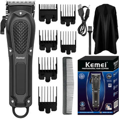 KEMEI Hair Clippers for Men Professional Cordless & Corded Barber Clippers for Hair Cutting & Grooming, Rechargeable Beard Trimmer for Men, KM-1071