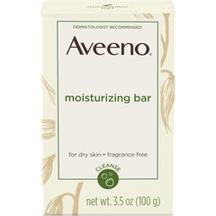 Aveeno Active Naturals Moisturizing Bar for Dry Skin with colloidal oatmeal for Unisex - 3.5 oz Soap