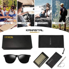 KANASTAL Polarized Sunglasses Men, Fashion Square Sun Glasses Women, Classic Shades for Womens, Driving Fishing Outdoor 100% UV400 Protection