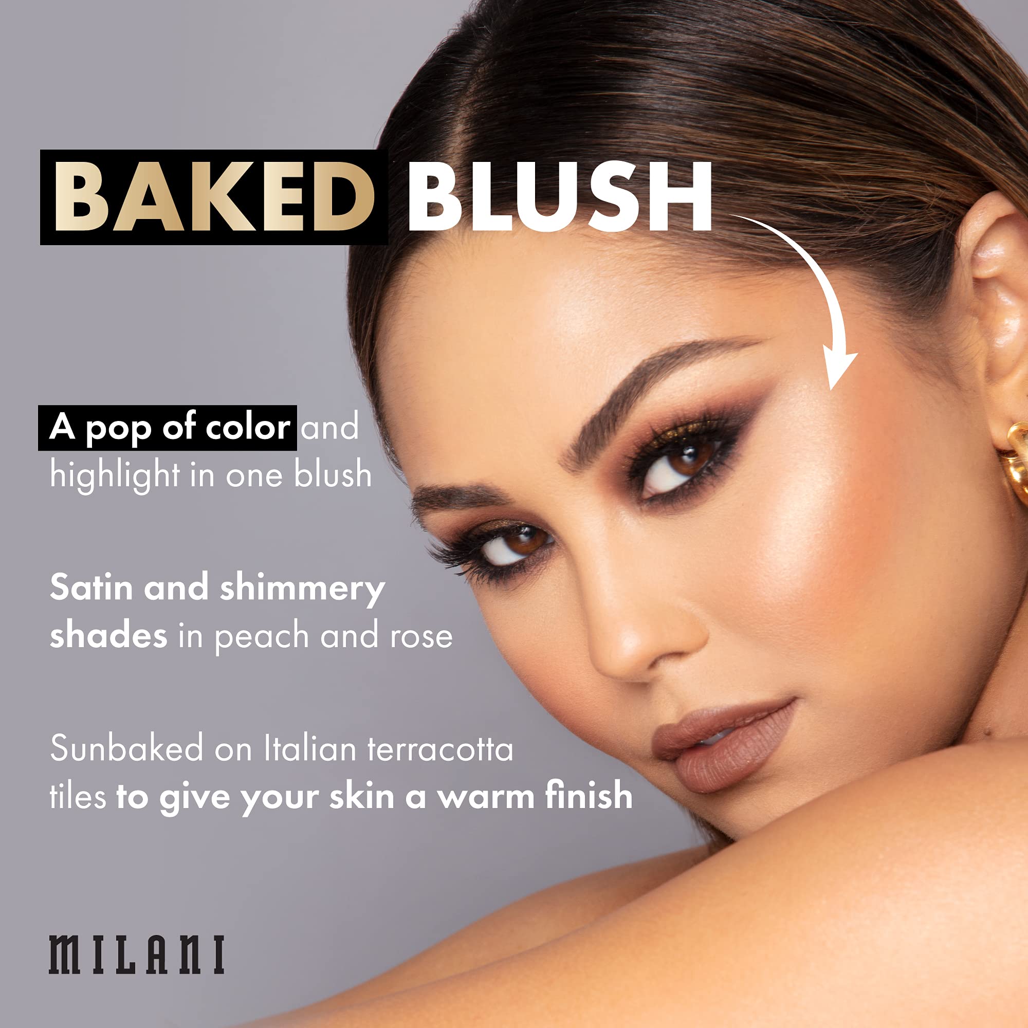 Milani (Sunset Passione) - Baked Blush - Sunset Passione (5ml) Cruelty-Free Powder Blush - Shape, Contour & Highlight Face for a Shimmery or Matte Finish