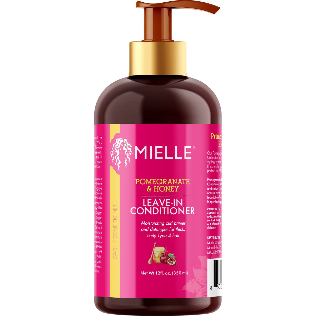 Mill Organics Pomegranate & Honey Leave-In Conditioner for Type 4 Hair, 12 oz