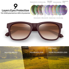 Joopin Square Polarized Sunglasses for Men Women, Classic Retro Sun Glasses UV400 Protection Driving Fishing