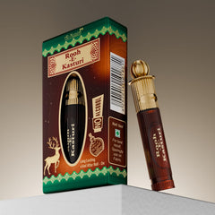 Rooh Kasturi Alcohol Free Attar Roll On for Men & Women - Pack of 2 (6ml Each) | Exquisite & Long Lasting Fragrance