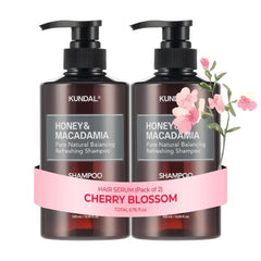 KUNDAL Honey & Macadamia Natural Shampoo [White Musk] Korean Hair Care Shampoo Damage Repair Strengthen, Nourish, with Honey, Argan Oil, Macadamia Oil, Free Paraben & Sulfate 16.9 fl oz (Pack of 2)