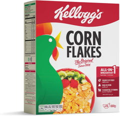 Kellogg's Corn Flakes Original 375g | Tasty & Nourishing Breakfast, Cholesterol Free, High in Vitamins B1, B2, B3, D & Iron - Quick & Easy Breakfast