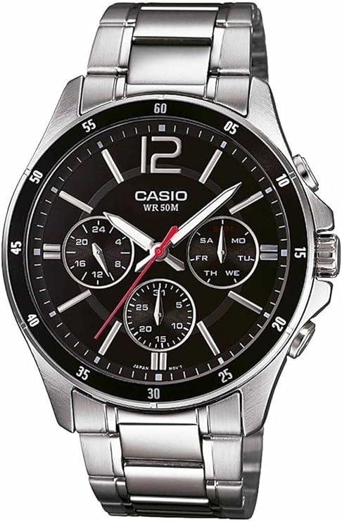 Casio Stainless Steel Analog Watch Silver Multi Dial