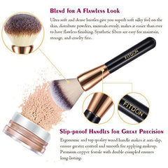 FITDON Powder Makeup Brush, Kabuki Brush for Face Large Coverage Mineral Powder Bronzer Foundation Blending Blush Buffing