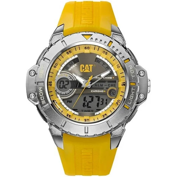 CAT WATCHES Men's 'Anadigit' Quartz Stainless Steel and Rubber Casual, (Model: MA14521131)