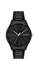 Calvin Klein, Burst Unisex's Bla Dial, Ionic Plated Bla Steel Watch - 25200233