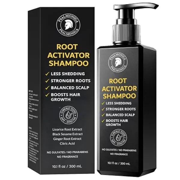 Psalmonica Root Activator Shampoo for Men Hair Growth Shampoo for Hair Loss and Thinning Hair Hair Loss Regrowth Shampoo for Men Women Refreshing Scent