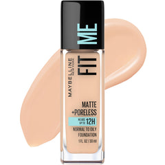 Maybelline New York Fit Me Matte Plus Poreless Foundation, Creamy Beige, 1 Fluid Ounce