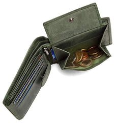WildHorn® RFID Protected Genuine Leather Wallet & Gift Combo for Men - Green H M