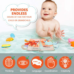 Vicloon Baby Books 0-6 Months, Soft Cloth Books Baby Books Bath Books, Infant Tummy Time Toys High Contrast Sensory Baby Toys Crinkle Squeaky Washable Chewable Non-Toxic Early Educational Book