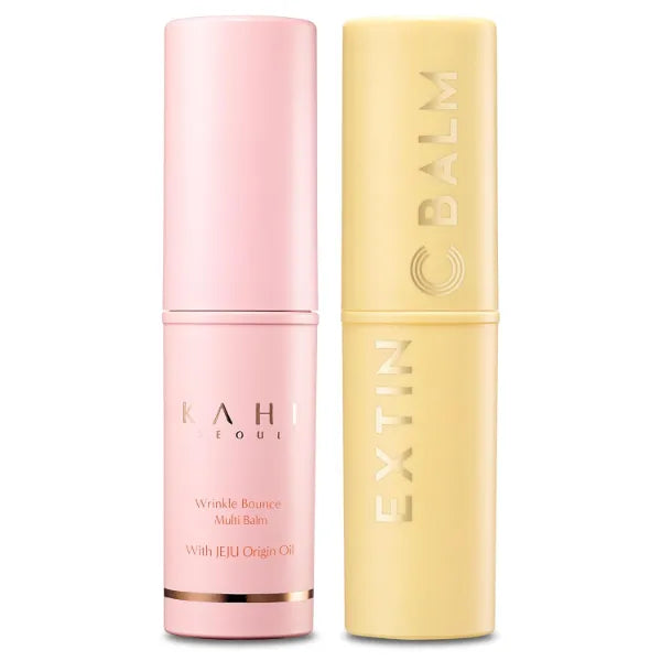 KAHI Multi Balm Max Daily Moisturizer for Face + Extin C Balm With Vitamin C | Hydrating Lip, Eye, Neck Cream, Make Up Base & Mist Moisture Stick (0.30 fl oz)