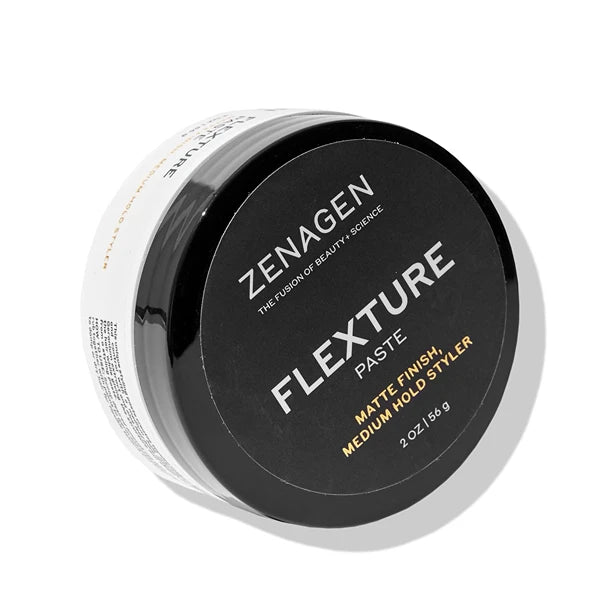 ZENAGEN Flexture Paste | Matte Finish, Medium Hold Styler, Microfiber Formula with Geranium Extract + Aloe Leaf Juice, Vegan, Plant-Based, All Hair Types, 2 oz