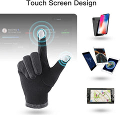 Women Winter Elegant Bow Gloves Warm Touch Screen Gloves Windproof Gloves for Women Girls Winter Using Fleece Lined Thick Warm Gloves Gifts, One Size
