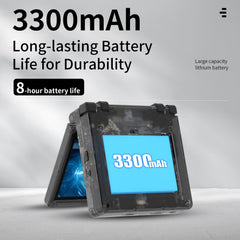 DREAMHAX RG35XXSP Flip Handheld Game Console with 3.5 Inch IPS Screen Preload 5500+ Games 3300mAh Battery, Flip Portable Retro Game Console Support 5G WiFi Bluetooth HDMI Output (Black Transparent)