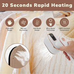 Steamer Iron for Clothes Travel Mini: Steam Iron Handheld Portable Steamer for Traveling Small Size Garment Hand Held Clothing Steamers Travel College Dorm Home Essentials Micro Ironing Machine