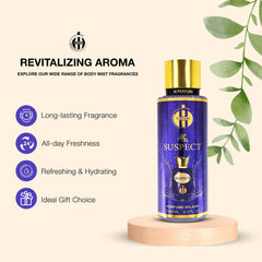 Hi Perfume Body Mist - Perfume Splash for Men - (250ml) (Suspect Unisex Body Mist - 250ml)