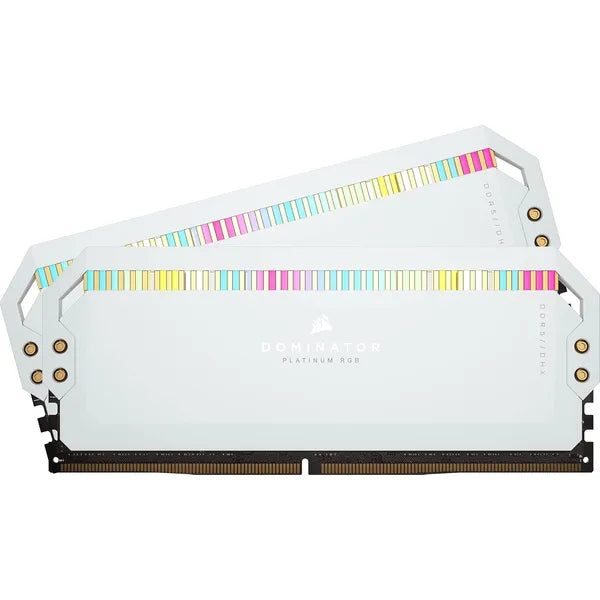 CORSAIR Dominator Platinum RGB 32GB (2 x 16GB) DDR5 RAM Up to 5200MHz Speed (CMT32GX5M2B5200C40W) - White