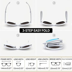 Joopin Folding Sunglasses for Men Women UV400 Protection Easy Carry Foldable Sunglasses for Driving Traveling