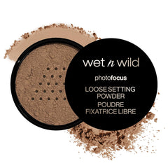 wet n wild Photo Focus Loose Baking Setting Powder, Highlighter Makeup, Medium-Deep to Deep Skin Tones, Deep