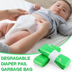 LBOYLOVE® 6 Pack Disposable Eco-Friendly Nappy Bin Refill Bags, 15 Foot Scented Diaper Bag, Diaper Bucket Refill Bag With Angelcare/Tommee Tippee/Twist And Click And Spross (Green)