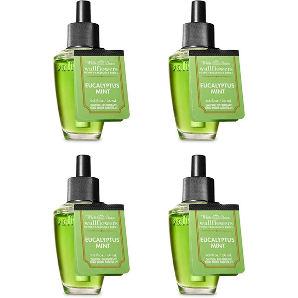 Bath & Body Works Eucalyptus Mint Fragrance Bulb- Bundle of 4