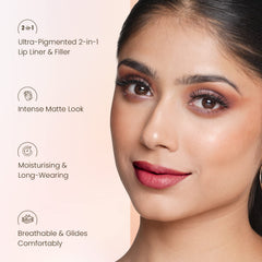 Swiss Beauty Stain Matte Lipstick | Long Lasting, Hydrating & Lightweight Lipstick | Red Wine, 3.4gm|