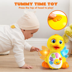 JOYIN Dancing Walking Yellow Duck Baby Toy with Music and LED Light Up for Infants, Musical Toy Babies Toddlers Interactive Learning Development