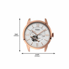 Fossil Men's Townsman Stainless Steel Mechanical Automatic Watch - Rose Gold, Navy