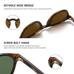 SUNGAIT Women's Classic Vintage Round Polarized Sunglasses Retro Style UV400 SGT166