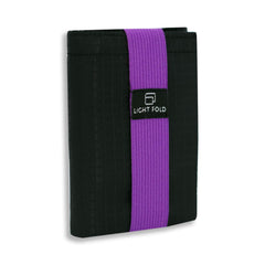 LIGHT FOLD Slim Minimalist Wallets for Men Trifold Nylon Card Holder Men's Wallet Ultra Thin & Stylish Design Front Pocket Wallet with RFID Blocking Hold Up to 12 Cards & Cash, Purple, One size