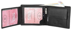 WildHorn® RFID Protected Genuine Leather Wallet & Gift Combo for Men - Black M