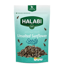 Halabi Sunflower Seeds No Salt  All Natural Ingredients - Traditional Healthy Baked Snacks - Resealable Bag - 150g