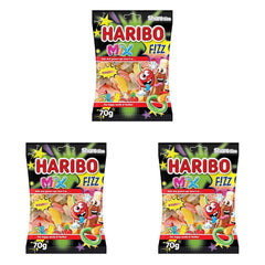 HARIBO Fizz Mix Sour Candy Gummies - 70G (Pack of 3)