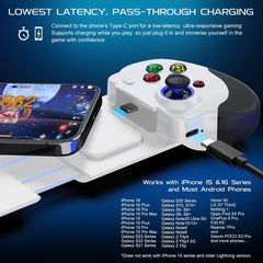 NALACAL Mobile Gaming Controller for Android & iPhone 15/16 Series (USB-C) - Remote Play PS5/PS4/Xbox/PC, PUBG Mobile, COD, Genshin Impact & More, 2 Mappable Buttons/Hall Joystick/Hall Trigger