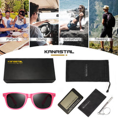 KANASTAL Polarized Sunglasses Men, Fashion Square Sun Glasses Women, Classic Shades for Womens, Driving Fishing Outdoor 100% UV400 Protection