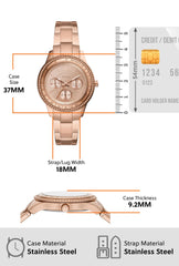 Fossil Stella Sport Analog Rose Gold Dial Women's Watch-ES5106