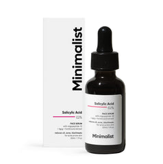 Minimalist 2% Salicylic Acid Serum For Oily Skin | Helps With Open Pores, Breakouts, Blackheads & Bumpy Texture | BHA Based Exfoliant for Oily Skin | 30ml
