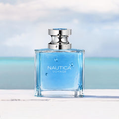 Nautica Voyage Eau De Toilette, Cologne and Fragrance For Men, Fresh, Romantic, Fruity Scent Woody, Aquatic Notes of Apple, Water Lotus, Cedarwood, and Musk Ideal Day Wear, Long Lasting 6.7Fl oz