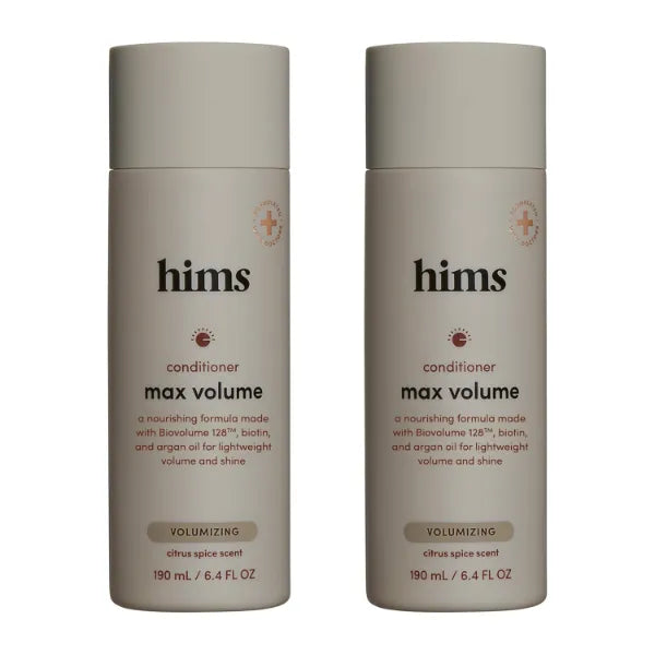 hims Max Volume Conditioner - Volumizing Conditioner for Men with Biotin Adds, Lightweight Volume, Shine & Bounce, Citrus Spice - 6.4 fl oz (Pack of 2)