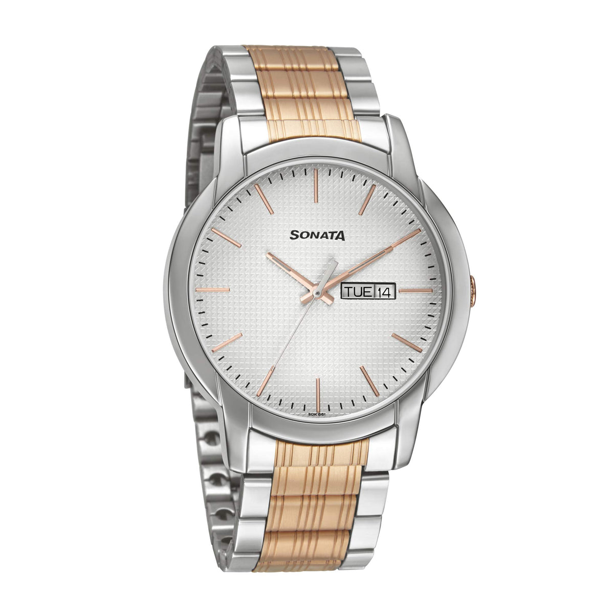 Sonata Silver White Dial Analog watch For Men-NR77031KM02