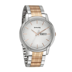 Sonata Silver White Dial Analog watch For Men-NR77031KM02